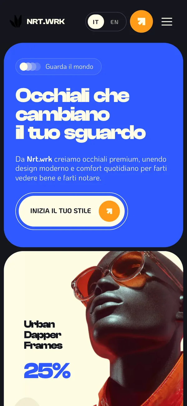 La stessa home da telefono