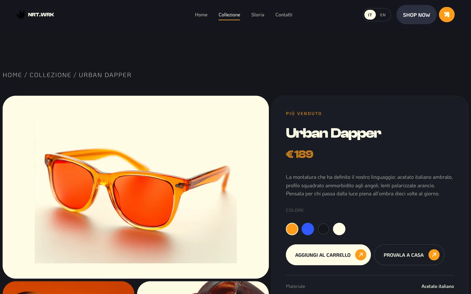 La scheda prodotto Urban Dapper: galleria, prezzo, varianti colore e specifiche